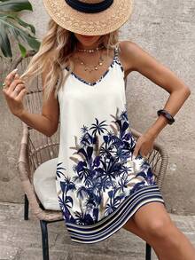 Sylviya 女士休闲印花迷你连衣裙，适合秋冬季穿着 - 彩色 - 查看 5