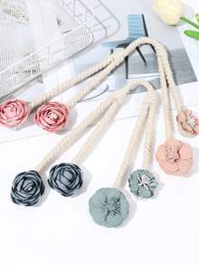 Cirelle 2PCS Flower Curtain Tiebacks, Decorative Contemporary Style Curtain Buckles With Flower Designs, For Indoor And Outdoor Decor - multicolor - View 5