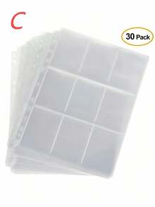 Pelindung Kartu, Halaman Kartu Koleksi, Halaman Kartu Satu Sisi 9 Kantong, Halaman Dalam untuk Binder Kartu Koleksi, 11 Lubang, Cocok untuk Binder 3 Ring, Cocok untuk Menyimpan Kartu Olahraga, Kupon, Kartu Nama, dll., Penting untuk Musim Kembali ke Sekolah. - Clear - View 6