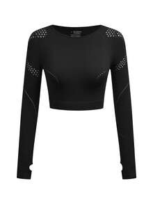 SHEIN Unity Women's Raglan Sleeve Long Sleeve T-Shirt And Leggings Sports Set - Multicolor - View 7