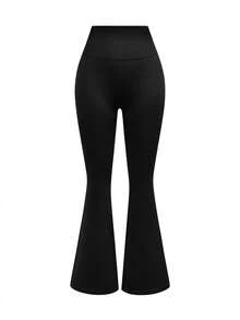 Activina Pantalones de chándal de cintura alta y pierna acampanada de unicolor para mujer - Multicolor - Ver 9