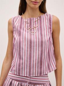 Nöista STRIPED SET ( CROP TOP AND MAXI SKIRT) - Purple - View 7