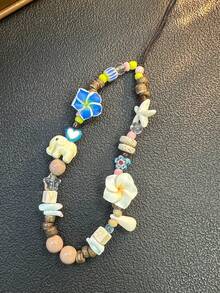 Ins Style Island Sweetheart Phone Lanyard, Camera Strap Beaded Pendant, Random Color Beads - Multicolor - View 7