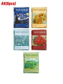 A5/B5笔记本/日记本，优质厚纸，适用于学校、办公室和家庭，可用于绘画、活页记事本、日记本、计划本、笔记簿、日程安排本、学生日记本、送朋友的礼物、办公和学习用品。 - 混色 - 查看 26