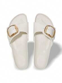 Birkenstock Sandal Madrid khóa lớn, chất liệu EVA, thấm mồ hôi, thoáng khí, nhẹ, màu trơn, dễ giặt, đa năng, thích hợp cho hoạt động ngoài trời hàng ngày, dành cho nữ, màu trắng 1029633 - trắng - Xem 4