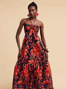 Travachic Women's Vacation Casual Floral Print Backless Dress - Multicolor - View 6