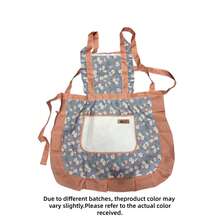 1/2件小碎花肩带围裙防油防污公主裙 - 粉色 - 查看 9