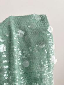 Elamini Women's Sequin Spaghetti Strap Camisole, Sexy Party & Vacation Style, Light Green, Spring/Summer - Mint Green - View 7