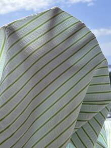 Comfortcana Pantalones casuales holgados a rayas para mujer en verano - Celeste - Ver 8