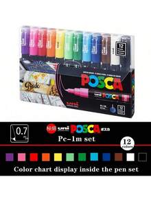 Acrylic Felt Tip Marker Set Graffiti New Packaging PC-1M PC-3M PC-5M POP Advertising Poster Pen Hand-Painted Art Supplies Stationery - PC-set - View 5