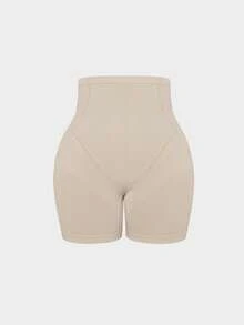 1pc Seamless High Waist Shaping Leggings - Beige - View 3