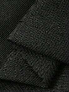 Dazy Plus Quần short Bermuda dáng rộng thoải mái cho nữ cỡ lớn, màu trơn, xuân/hè - màu đen - Xem 8
