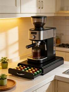 Hộp đựng viên cà phê cơ bản OriginalLine 1 ngăn kéo, chứa được 60 viên, màu đen, thích hợp cho quán cà phê, nhà bếp, ký túc xá để sắp xếp viên cà phê. - màu đen - Xem 8