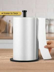 Stainless Steel Paper Towel Holder - Sturdy Weighted Base, Easy-Tear Design, Suitable For Kitchen And Bathroom Countertops. - Multicolor - View 4