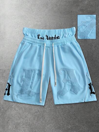 Pantaloncini da uomo ricamati, adatti per l'uso quotidiano in primavera e in estate