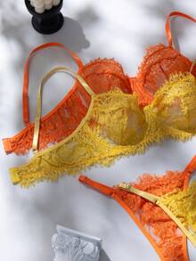 Bộ đồ lót ren 4 món dành cho nữ - Nhiều màu - Xem 3