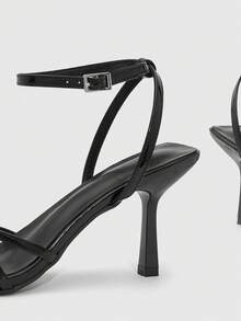 CUCCOO SZL Women Shoes Spring And Summer New Black Pointed Stiletto Stiletto Strap Ankle Strap Women's High Heel Sandals Fashion Comfortable Versatile Sexy Party Women's Sandals Prom Heels Summer Shoes - Black - View 9