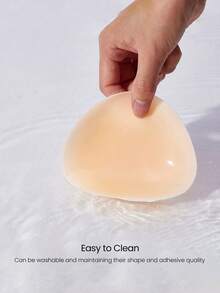 GLOWMODE 1 Pack Silicone Thin Seamless Non-Adhesive Reusable Nipple Covers Pasties Daily Casual Wear - Light Beige - View 4