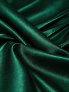 Franclia 女士优雅奢华晚礼服，适合婚礼穿着，珍珠吊带，露背，收腰设计，奢华缎面垂褶，祖母绿 - 綠松石色 - 查看 7