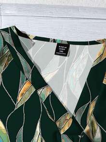 大码休闲简约衬衫，适合夏季穿着 - 綠色 - 查看 5