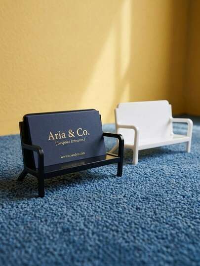 Joivida Creative Vintage Sofa-Shaped Business Card Holder Desktop Organizer, Memo Holder, High-Quality Desktop Business Card Holder Base, Office And Home Desktop Decoration Accessory, Business Card Display Rack Multi-Functional Desktop Business Card Holder, Can Hold Multiple Large Capacity Business Cards, Suitable For Office, School, Living Room, Travel Portable Desktop And Home Decoration Or, And Gifts For Friends