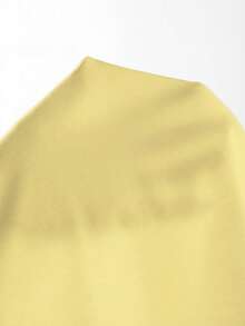 VARSITIE Women's Casual Solid Color Hollow Back Sports T-Shirt - Yellow - View 8