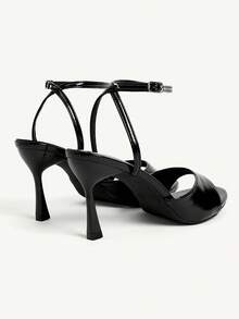 CUCCOO CHICEST Giày cao gót nữ, sandal đế xuồng, thiết kế khóa cài, thanh lịch, phù hợp cho công sở và hẹn hò. - màu đen - Xem 4