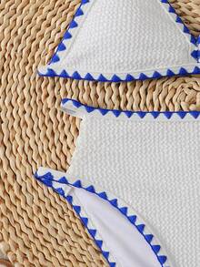 SHEIN Tween Girl Fitted Casual Minimalist Comfortable Textured Fabric Swimwear Set - Apricot - View 5