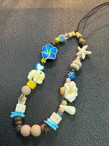Ins Style Island Sweetheart Phone Lanyard, Camera Strap Beaded Pendant, Random Color Beads - Multicolor - View 6