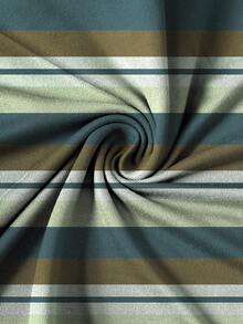 Chillumni 男女皆宜的休闲复古美式条纹“U”字印花背心 - 彩色 - 查看 4