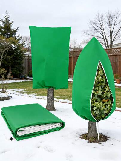 1 Tấm phủ bảo vệ cây trồng cỡ lớn, dày dặn, chịu lực tốt, chống sương giá, dành cho cây ngoài trời, có khóa kéo và dây rút, giữ ấm mùa đông, chống gió, bảo vệ khỏi thời tiết lạnh. Túi vải tái sử dụng dùng cho cây bụi, cây cảnh, cây trồng trong chậu, vật tư làm vườn.