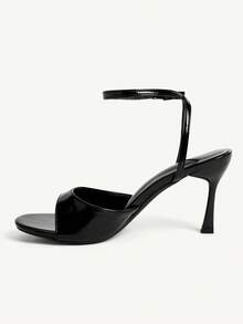 CUCCOO CHICEST Giày cao gót nữ, sandal đế xuồng, thiết kế khóa cài, thanh lịch, phù hợp cho công sở và hẹn hò. - màu đen - Xem 5