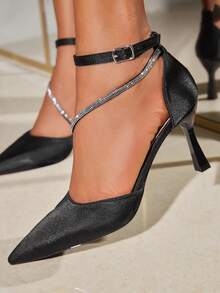 CUCCOO CHICEST Woman Shoes Fashionable High Heel Shoes Wedding Shoes For Summer Graduation Heels Prom Heels Vacation Shoes Summer Summer Shoes Summer Break Easter For Christmas Elegant Shoes Wedding Shoes Summer Shoes Bride Shoes - Black - View 10