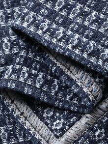 Livesso Ropa casual de oficina con textura de cuadros para primavera y verano, elegante chaleco de mezclilla azul desgastado con cintura ceñida de moda retro, adecuado para el Día de San Valentín, bodas, vacaciones - Azul - Ver 6