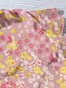 Rusticease 休闲简约度假波西米亚风优雅浪漫复古粉色碎花图案，适合音乐节、海滩、度假，女士夏季穿搭，夏季女士休闲衬衫 - 彩色 - 查看 3