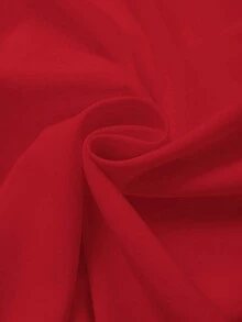 GlowEve CURVE Rhinestone Embellished Square Collar Cute Bow Plus Size Blouse - Red - View 5