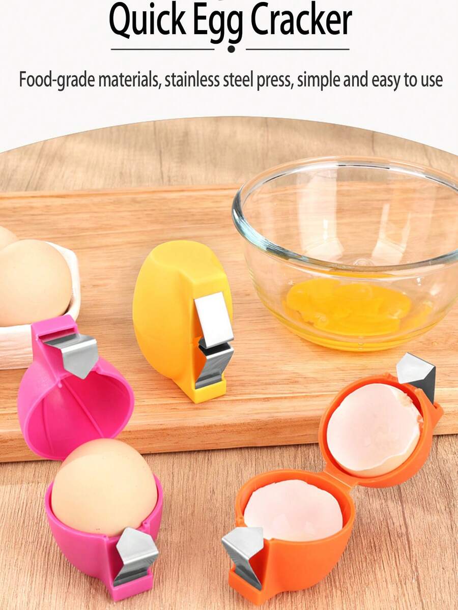1Pc Easy To Clean Egg Separator, 2 In 1 Egg Peeler Yolk Separator For Kitchen Baking Essential - Multicolor - View 1
