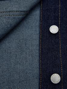 Maija Bộ đồ nữ tay ngắn cài cúc đơn và chân váy denim kiểu dáng thường ngày. - Rửa tối - Xem 8