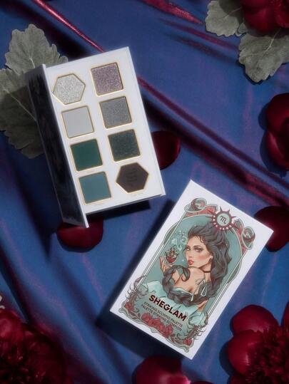 SHEGLAM 引人注目的天蠍座眼影盤 8 色閃光金屬霧面眼影盤灰綠高光澤閃光高顏料持久可混合專業眼影棕色眼影 品牌 美容 化妝 化妝品 適合女性與女孩 完美搭配夏季春季 Y2K 時尚 流行 生日 母親節禮物 假期 派對準備就緒 最佳顏色