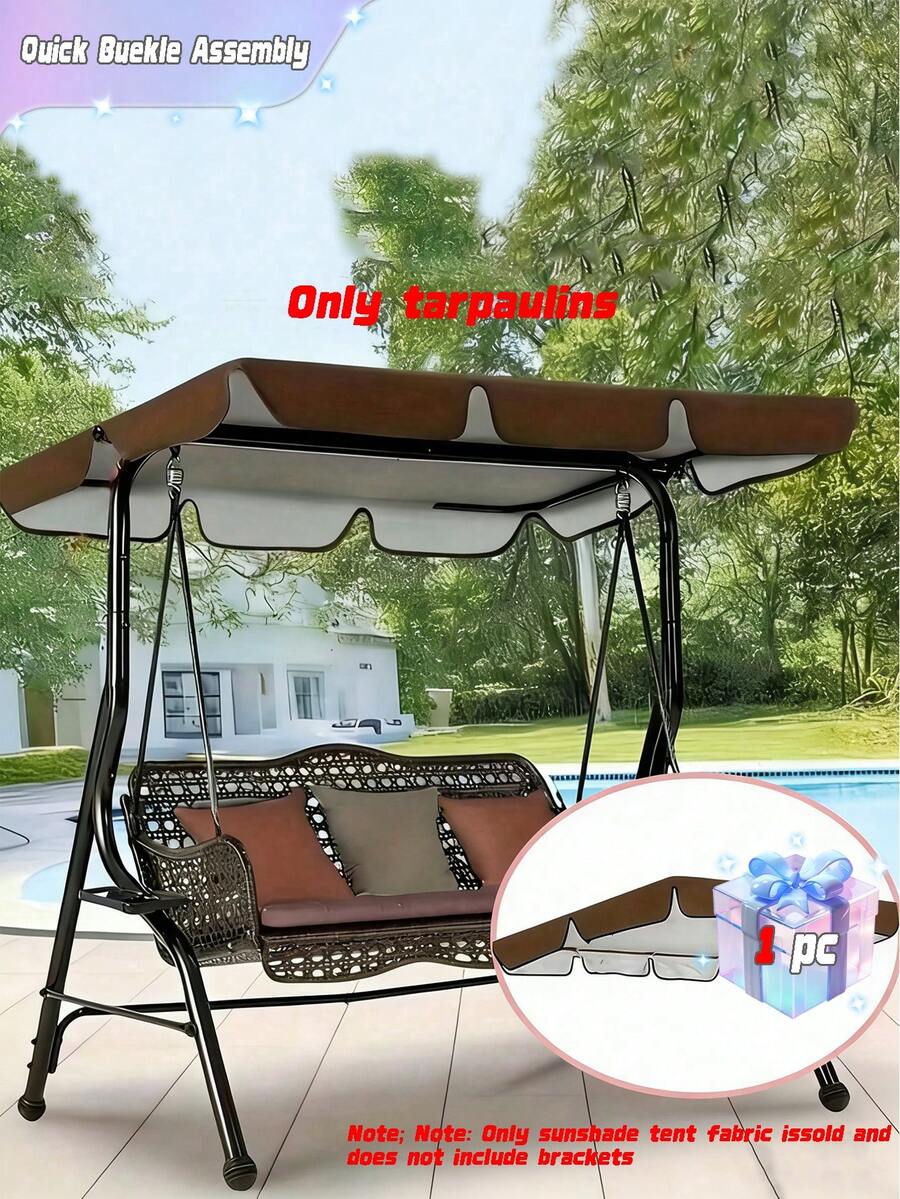 1 pieza Cubierta superior impermeable para silla colgante, cubierta superior para protección solar de silla colgante de jardín o parque al aire libre - Multicolor - Ver 1