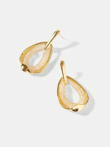 MOTF PREMIUM Pre-18k镀金系列网状碎钻耳环 - 金黃色 - 查看 6