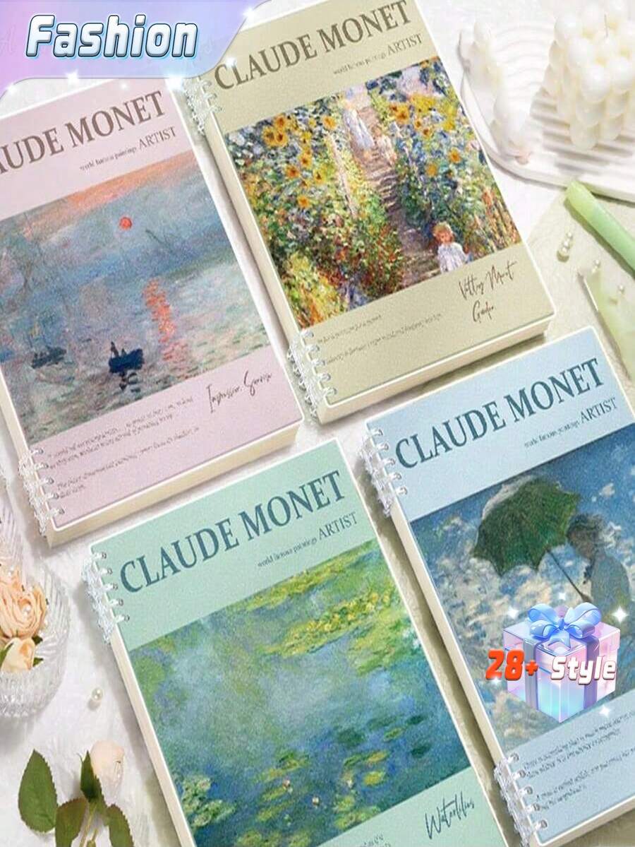 A5/B5笔记本/日记本,优质厚纸,适用于学校、办公室和家庭,可用于绘画、活页记事本、日记本、计划本、笔记簿、日程安排本、学生日记本、送朋友的礼物、办公和学习用品。 - 混色 - 查看 1