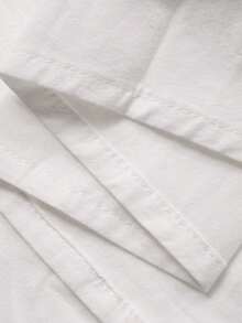 DAZY Women's Elegant Solid Color Square Neck Petal Sleeve White Mid-Length Dress, Summer Sundress - White - View 7