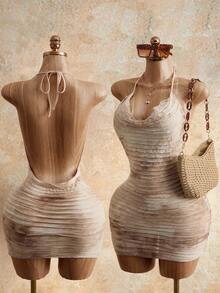 Mistrie Women's Tie-Dye Tie Dye Spaghetti Strap Dress - Multicolor - View 1