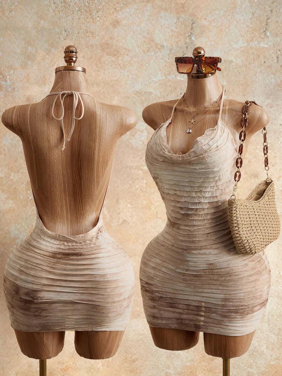 Mistrie Women's Tie-Dye Tie Dye Spaghetti Strap Dress - Multicolor - View 1