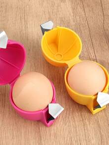 1Pc Easy To Clean Egg Separator, 2 In 1 Egg Peeler Yolk Separator For Kitchen Baking Essential - Multicolor - View 7