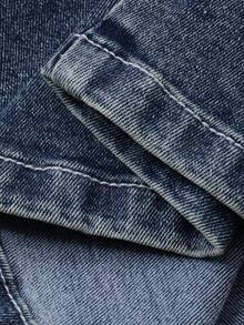 Women's Backpocket Wing Embroidery Slim Flare Jeans, Casual & Sexy - Medium Wash - View 8