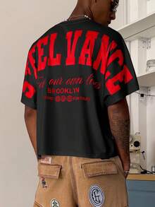 STEELVANCE Men's Casual Letter Print T-Shirt, Summer - Multicolor - View 6