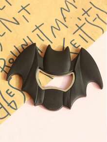 1个黑色蝙蝠造型的个性化啤酒瓶起子，一款新颖的厨房小工具，适合万圣节和日常使用，冰箱贴 - 黑色 - 查看 4