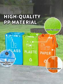 1 pieza Juego de 3 piezas Cestas de almacenamiento modulares Papeleras Materiales de plástico reutilizables y duraderos Superficie lisa y pulida Fácil de limpiar Diseño apilable Caja de organización multifuncional para dormitorio, cocina, oficina, escritorio, organización del hogar, artículo imprescindible - Azul claro + amarillo + verde hierba - View 12